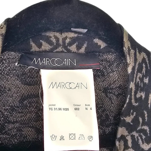 Marc Cain Womens Waterfall Open Front Wool Cardigan Size NO. 4 US 10 - Picture 7 of 8
